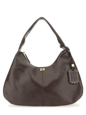 Ganni Hobo Bag Croco Xxl