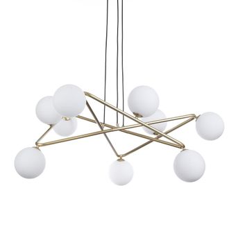 Oresteluchetta L&aacute;mpara de ara&ntilde;a de acero pintado lat&oacute;n cm. L.110 p.110 h.43