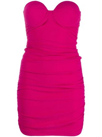 Reina Olga Dirty Diana ruched mini dress - women - Spandex/Elastane/Polyamide - 3 - Pink