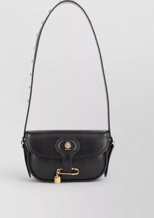Bally shoulder bag studded strap padlock detail