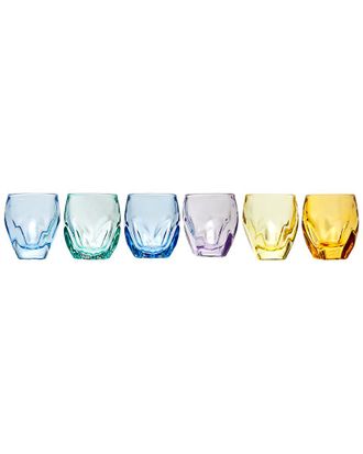 Godinger Set Of 6 Multi Colored Shot Glasses