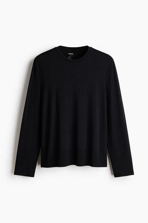 H&M Warming Langarmshirt in Regular Fit - Schwarz