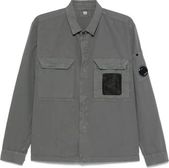 C.P. Company C.p. Company, Jassen, Heren, Grijs, M, Lens Detail Overshirt