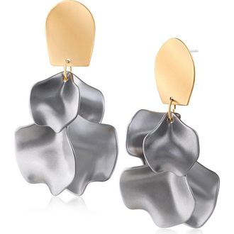 Jardin Ginkgo Leaf Flutter Drop Earrings in Gold/Silver at Nordstrom Rack