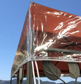 Quick-Star Quick-star - Pavillon Schutzhaube 3x3m F&uuml;r Doppeldach Wasserdicht Transparent