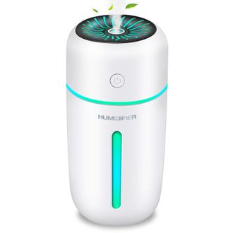 OEM Umidificatore Da 300 Ml Con Luce Notturna Colorata, Spegnimento Automatico E 2 Modalit&agrave; Di Nebulizzazione, Ideale Per Ufficio, Camera Da Letto, Auto E