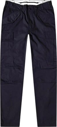 maharishi Broek - Heren - Straight fit broeken - Blauw - L - Katoen - Broeken