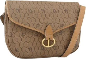 Dior Pre-owned Plastic Schoudertas - Dames - Vintage Schoudertas - Beige - ONE Size - Leer - Vintage
