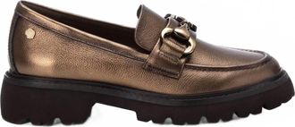 Carmela Womens Leather Moccasin In Plumb