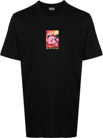 Diesel T-JUST-E31 graphic T-shirt - men - Cotton - M - Black