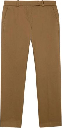 Brooks Brothers Cotton Chino - Dames - Chinos - Bruin - M - Katoen - Broeken