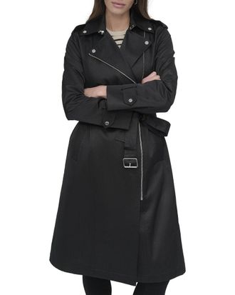 DKNY Belted Rain Jacket