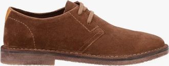 Hush Puppies Mens Hush Puppies SCOUT Mens Suede Leather Derby Shoes Tan - Brown - Size: 11