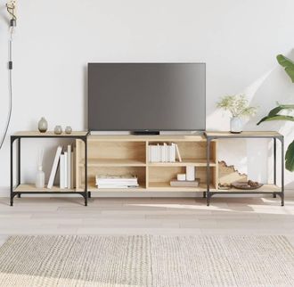 vidaXL Vidaxl - Mueble De Tv Madera De Ingenier&iacute;a Roble Sonoma 203x37x50 Cm