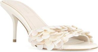 Azalea Wang Gaura Slide Sandal in Cream at Nordstrom, Size 6.5