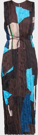 Staud Mizu Plisse Midi Dress