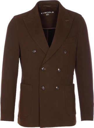 Circolo 1901 Brown Double Breasted Jacket