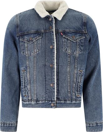 Levi's Blue Denim Sherpa Trucker Type III Jacket