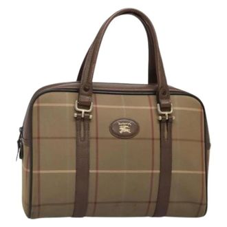 Burberry Pre-owned Handbags, female, Beige, Size: ONE SIZE Pre-owned Vintage Canvas Hand Bag
