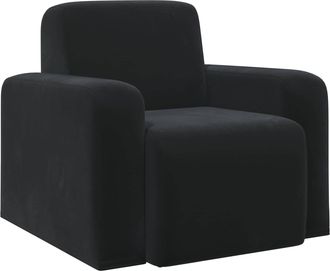 vidaXL Sill&oacute;n Negro Terciopelo Vidaxl