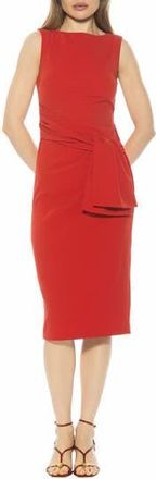 Alexia Admor Tie Detail Sleeveless Sheath Dress in Red at Nordstrom Rack, Size X-Large
