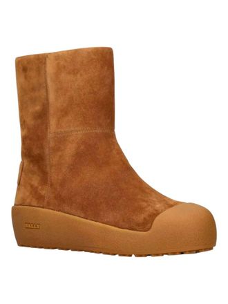 Bally Womens Gstaad Suede Leather Shirling Lined Boots In Camel