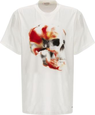 Alexander McQueen Obscured Skull Organic Cotton T-shirt