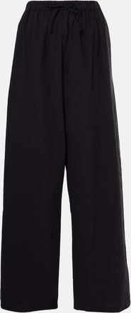 The Row Hubert cotton wide-leg pants