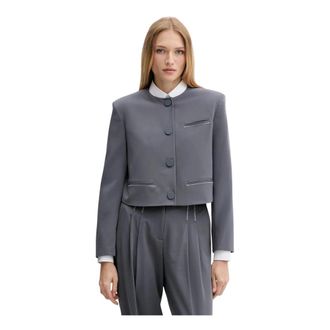 A|X Armani Exchange Blazer - Dames - Blazers - Grijs - L - Polyester - Jassen