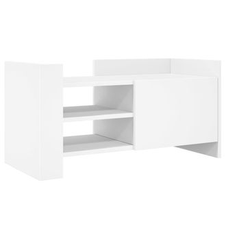 vidaXL Vidaxl - Mueble De Tv Madera De Ingenier&iacute;a Blanco 80x35x40 Cm