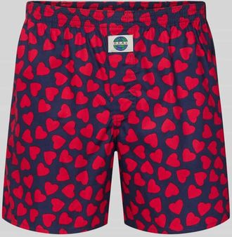 Deal Boxershorts aus reiner Baumwolle Modell Herz in Marine, Gr&ouml;&szlig;e XXL