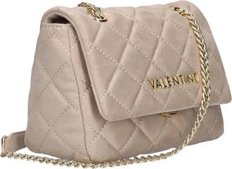 Valentino Ocarina Suede Bag - Dames - Schoudertassen - Beige - ONE Size - Su&egrave;de - Tassen