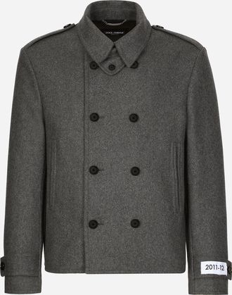 Dolce & Gabbana Caban - Man Coats And Jackets Gray 44