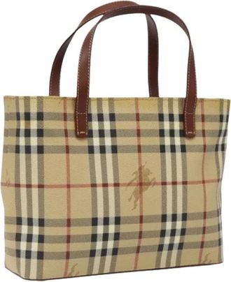 Burberry Pre-owned Tote Bags, female, Beige, Size: ONE SIZE Pre-owned Hand Bag