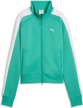 Puma T7 Always On Crop Track Jacket in Vibrant Green at Nordstrom, Size X-Large