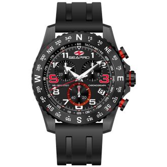 Seapro Mens Gallantry Black Dial Watch