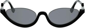 Fendi Cat-Eye Semi Rim Sunglasses - Black