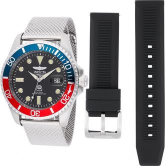 Invicta Pro Diver Quartz Black Dial Pepsi Bezel Mens Watch 48215