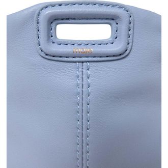 Maje Miss M micro leather bag in Blue Sky at Nordstrom, Size Medium