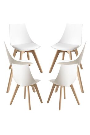 Regalos Miguel Regalos Miguel - Packs Sillas Comedor - Pack 6 Sillas Blok - Blanco