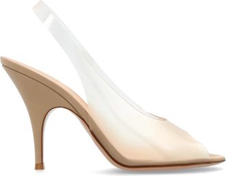 Gianvito Rossi Sandalen met Hak - Dames - Sandalen met hakken - Beige - 36 EU - Leer - Schoenen
