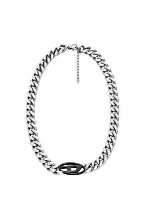 Diesel Two-tone stainless steel chain necklace - Necklaces - Unisex - Silver