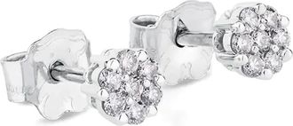 Tous Orecchini a bottone in oro bianco 18 carati e diamanti - Argento