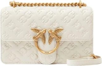 Pinko Pinko, Dames, Tassen, Wit, Maat: ONE Size Leer