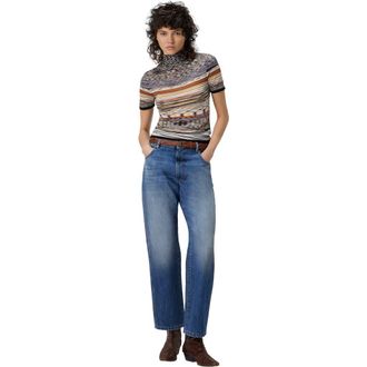Missoni Mock Neck Sweater In Striped Knit in Multicoloured at Nordstrom, Size 42 It