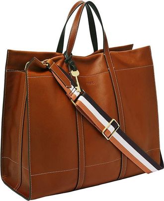 Fossil Bag for Women Carmen, Leather/Polyester Webbing, Polyurethane Trim Tote Brandy 38.1 cm L x 15.9 cm W x 33 cm H ZB7890213