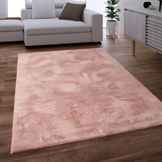 Paco Home Paco Home - Alfombra Salon Pelo Largo Se Puede Lavar En La Lavadora Suave Felpa Rosa 240x340 Cm
