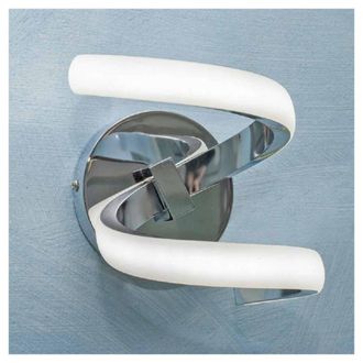 Trade Shop Trade Shop Traesio - Trade Shop - Applique A Parete Stilizzato 9 W Spirale Argento Tre Colorazioni Di Luce E58-a3c