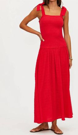 Beach Riot Isadora Maxi Dress In Crimson
