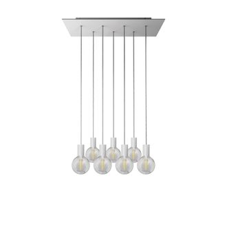 Daylight Italia Lámpara con rosetón de 7 luces blanca